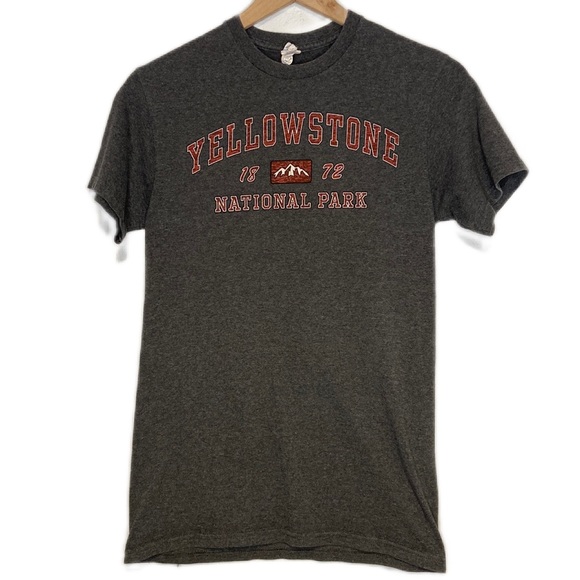 Vintage Delta Pro Weight Yellowstone National Park Small T-Shirt Unisex Gray - Picture 1 of 5